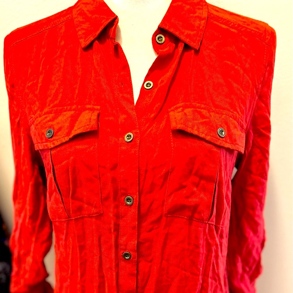 Burnt orange short dress- size Small (fits like an extra small)